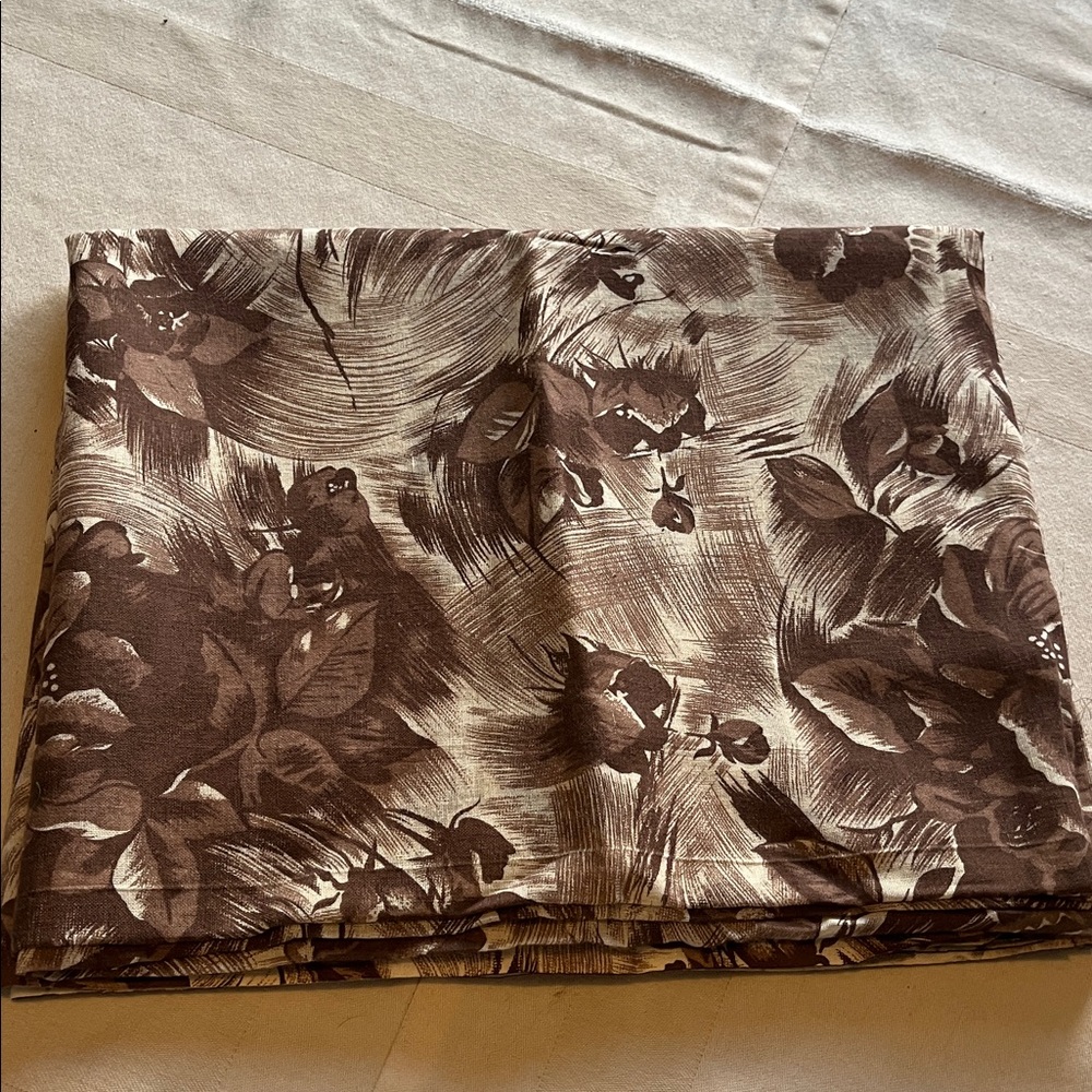 Floral Print Brown And Beige Light fabric